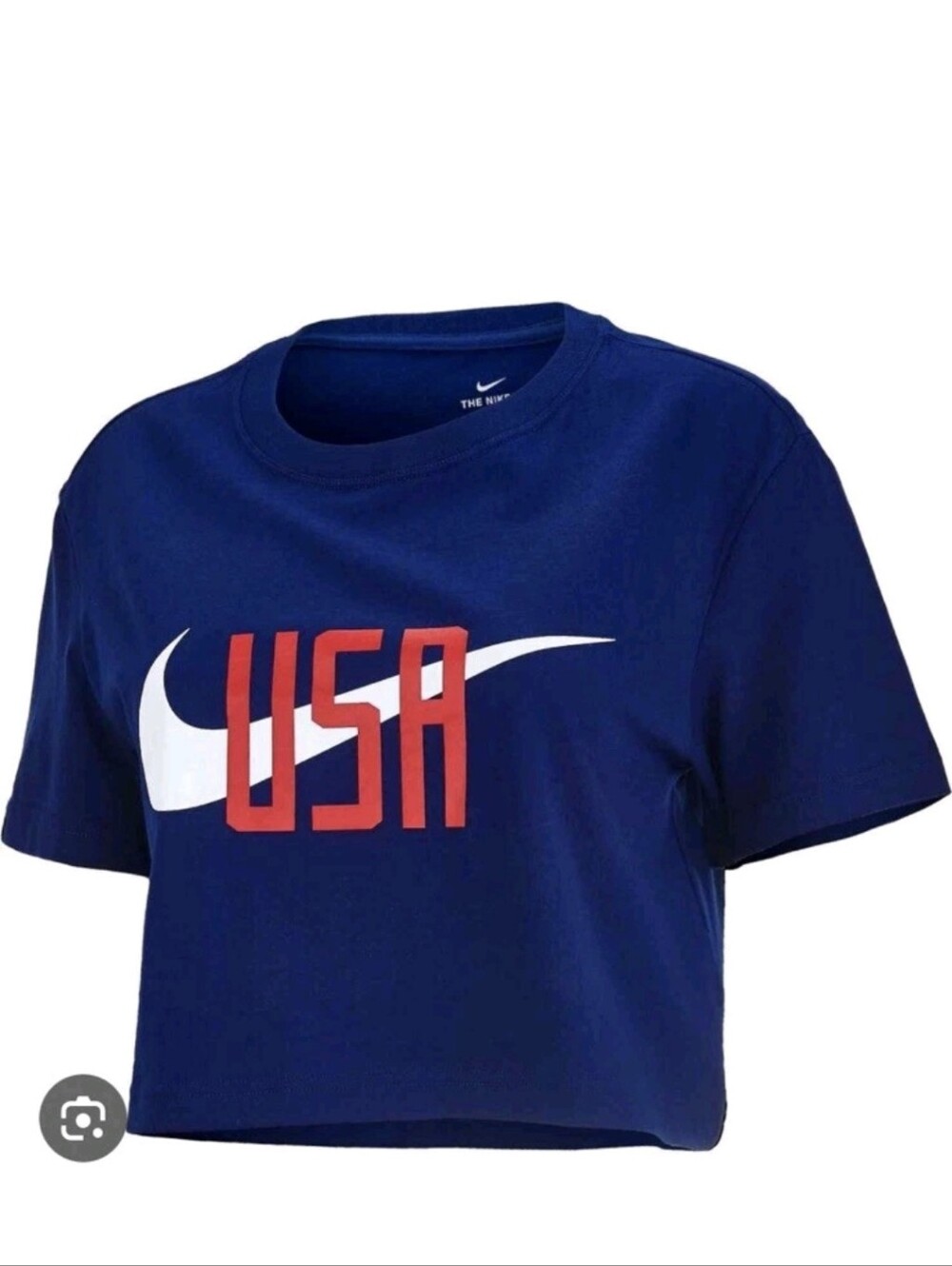Nike Women's USWNT World Cup Squad Crop Top T-Shirt (Style AJ8080-492) in Navy